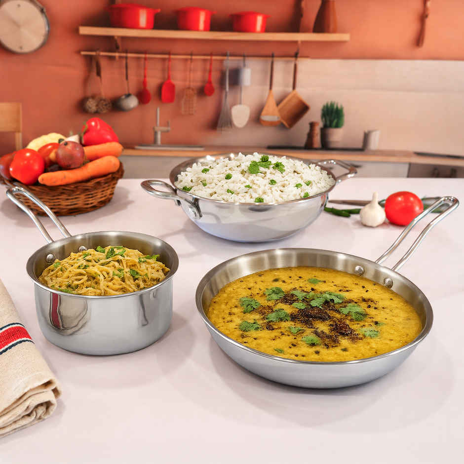 Bhalaria Triply Kadai, Fry Pan & Sauce Pan