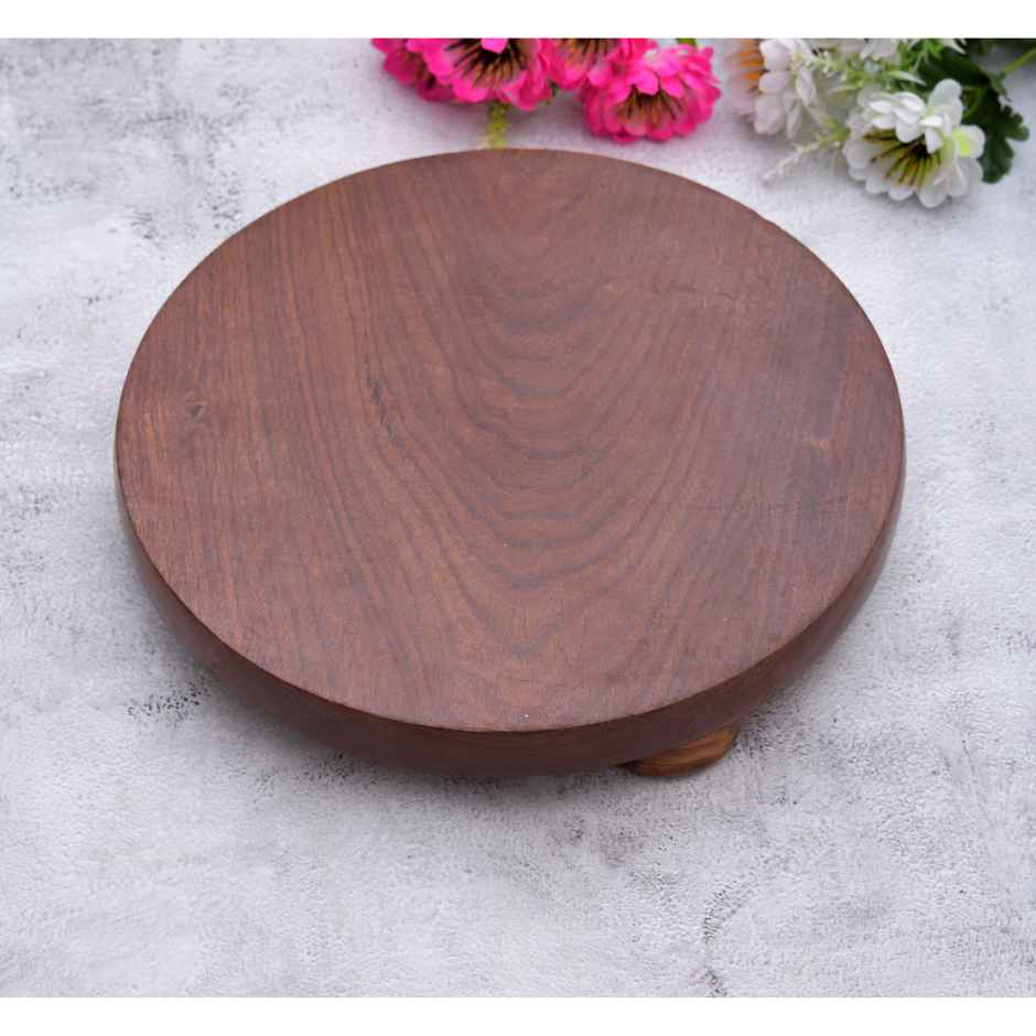 Oggn Brown Shisham Wood Chakla 9 Inch