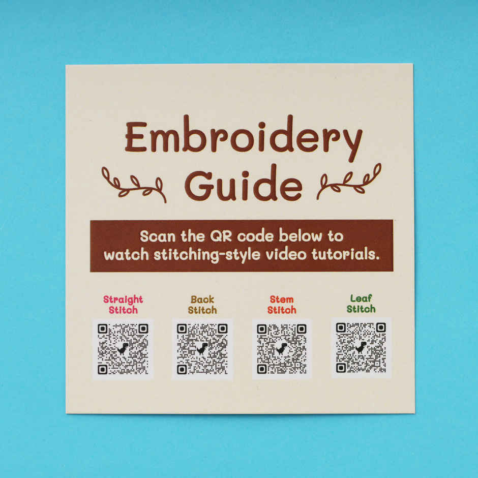 DIY Complete Embroidery Set with Fabric, Thread and Pattern for Hand Stitching | Oye Happy