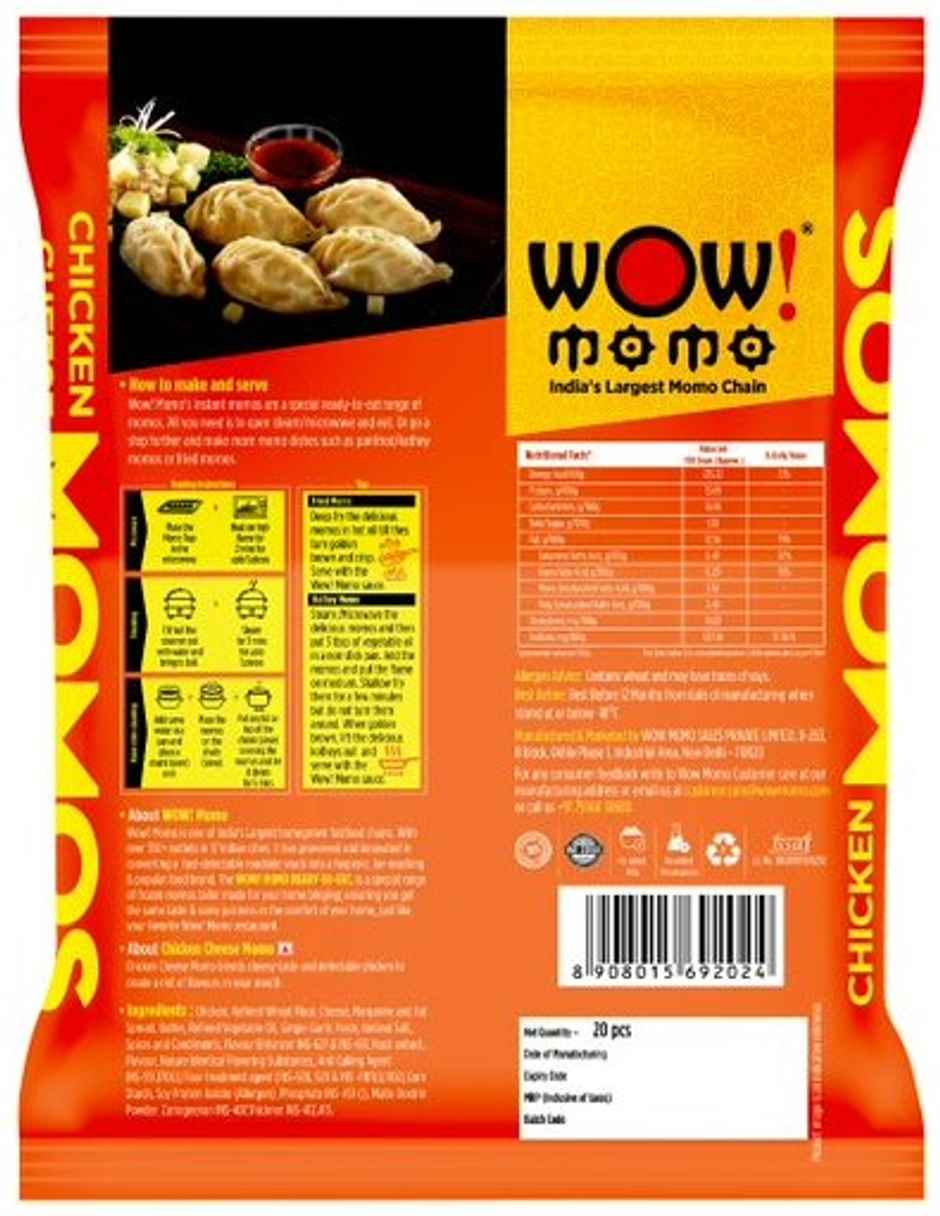 Wow! Chicken Cheese Momos Combo