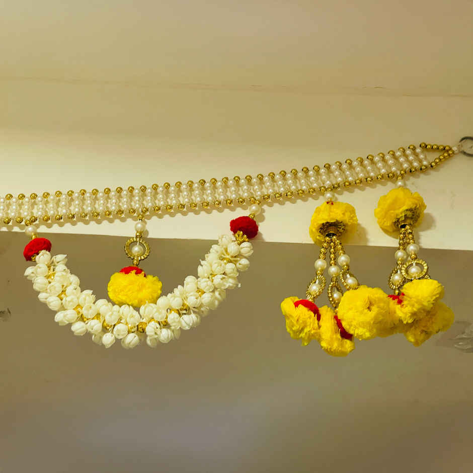 Beadwork Floral Toran For Decoration | Multicolour | Gullak