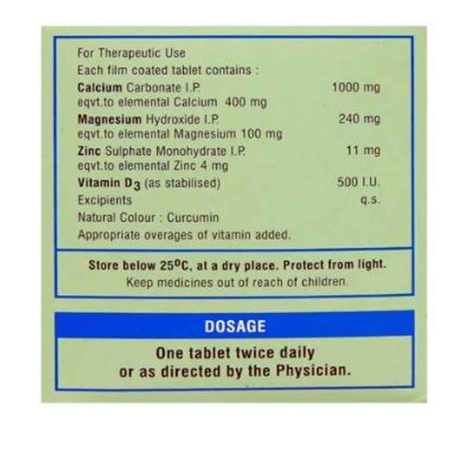 Calcimax Forte+ Calcium Tablet With Magnesium, Zinc & Vitamin D3