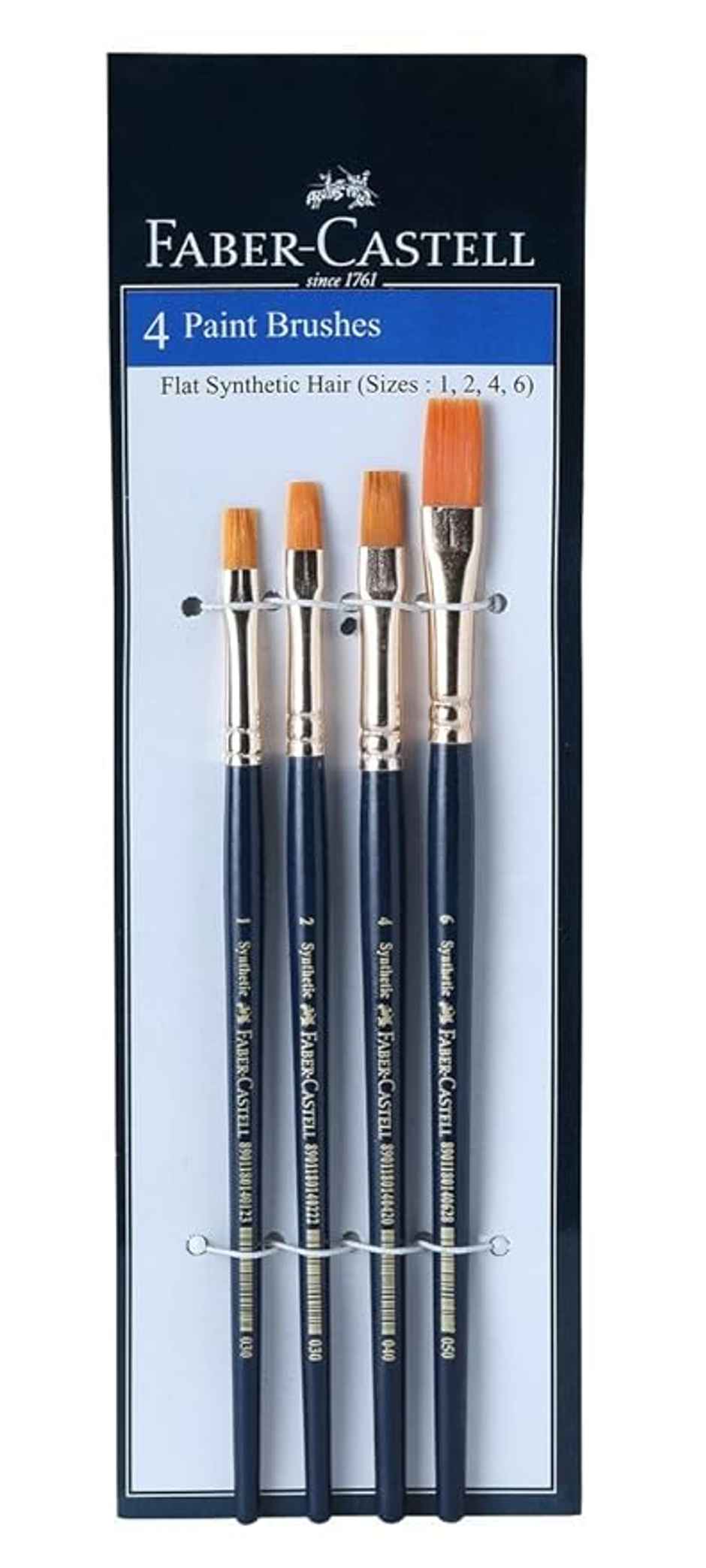 Faber-Castell Paint Brush Synthetic Hair Flat | Assorted
