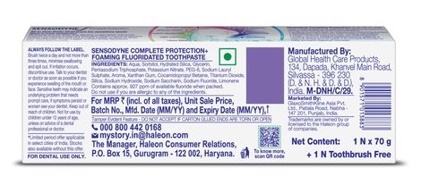 Sensodyne Toothpaste Complete Protection+ With Free Premium Soft Toothbrush