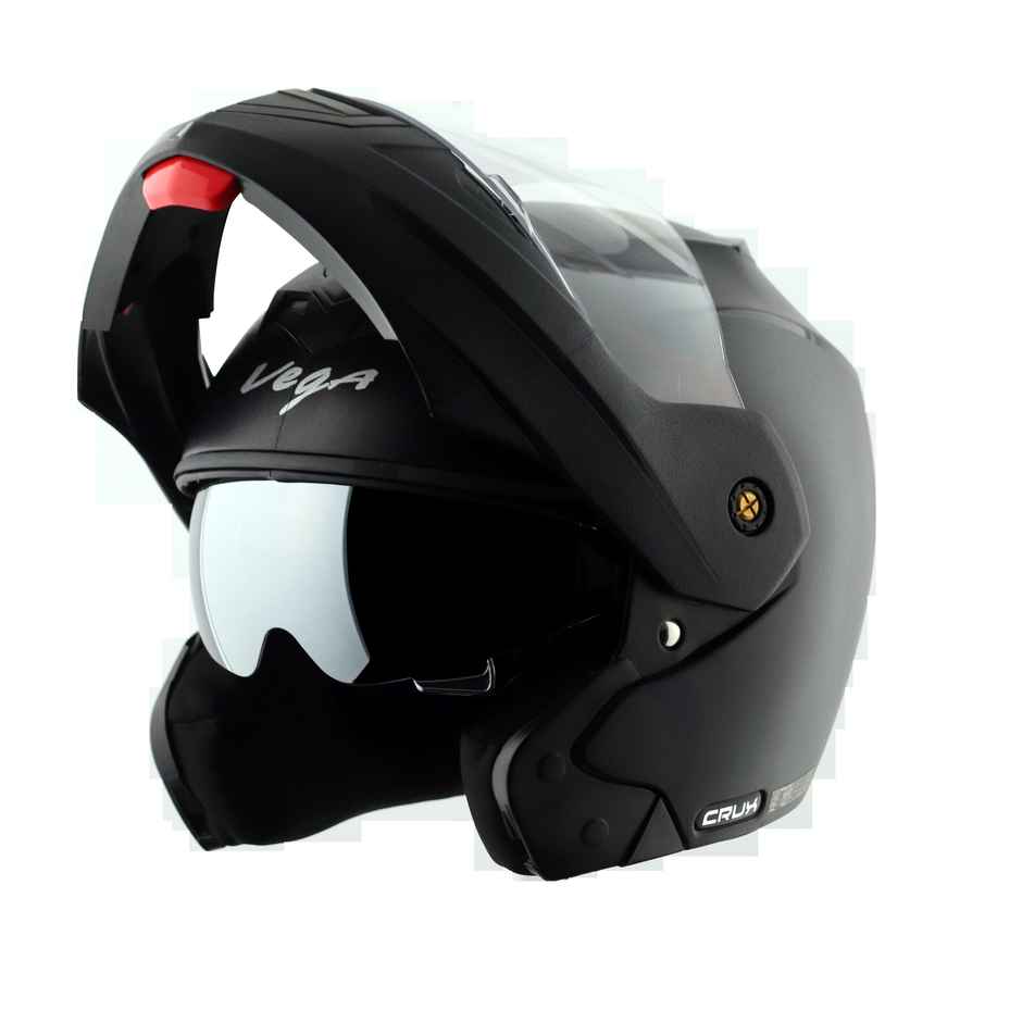 VEGA Crux Dual Visor Flip Up Helmet Black | M