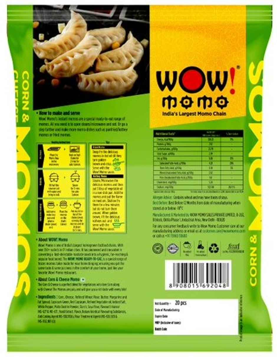 Wow! Corn & Cheese Momos Combo