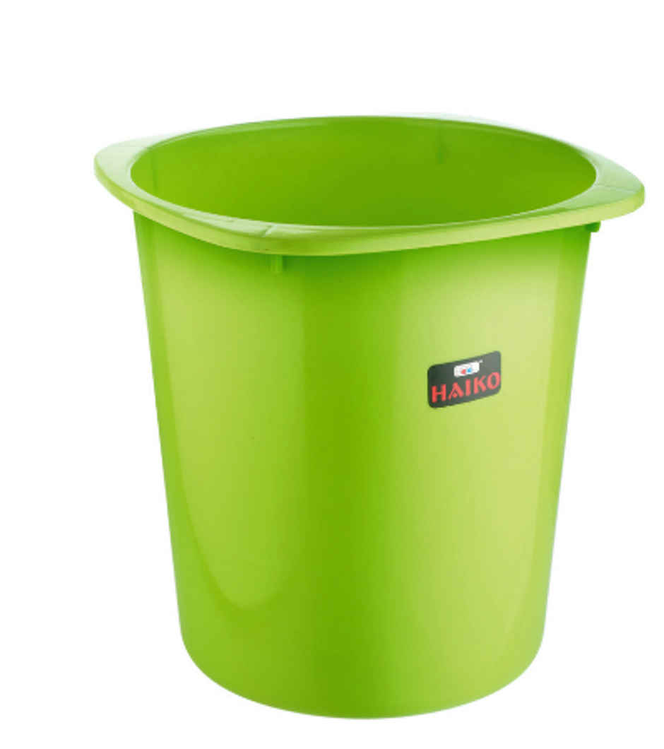 Soham Housewares Plastic Haiko Dustbin Open 7.5 L - Green And Blue (Colour May Vary)