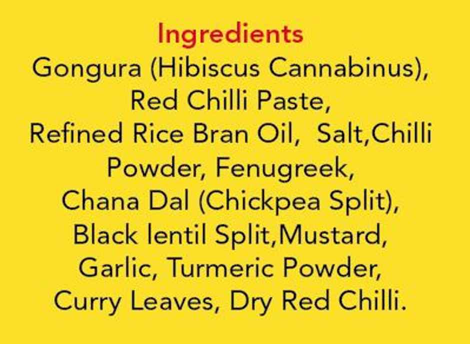 Swetha Telugu Foods Gongura Red chilli Pickle