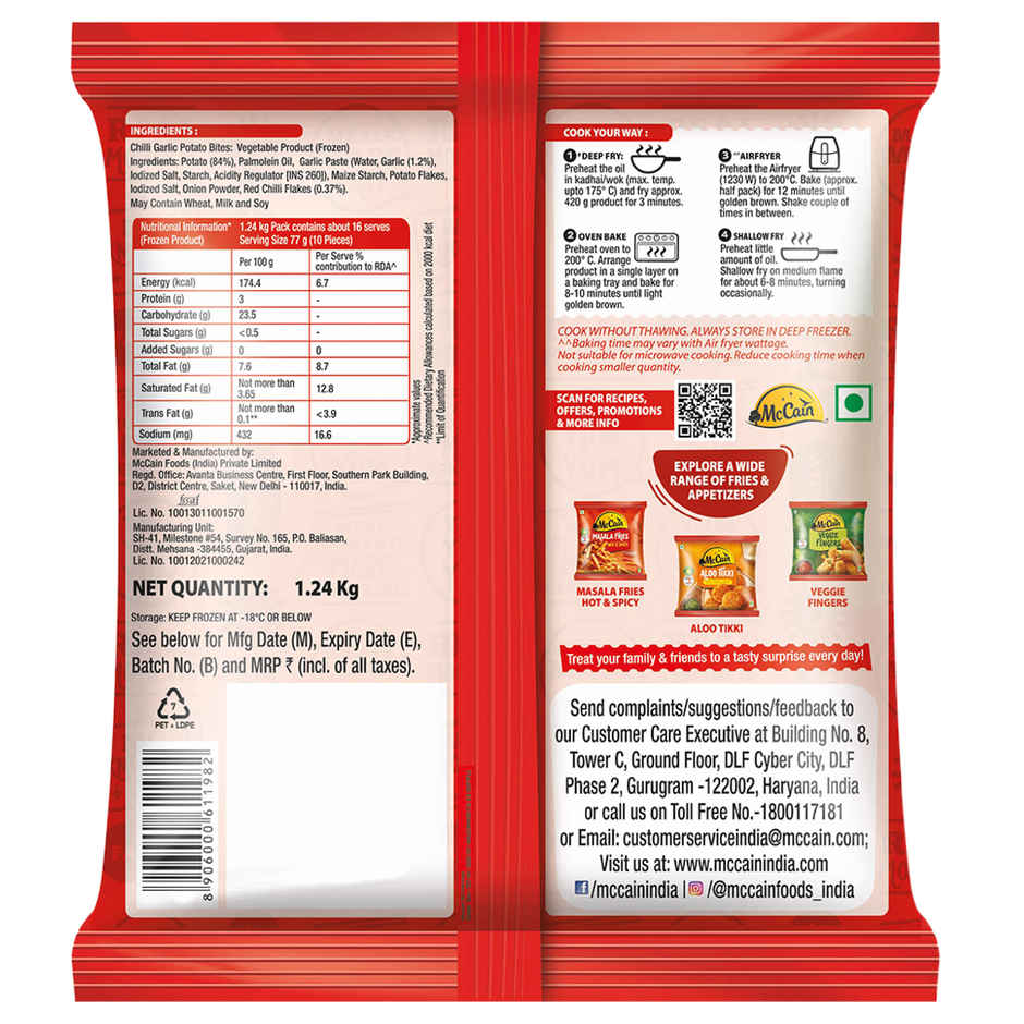 McCain Chilli Garlic Potato Bites | Party Snack