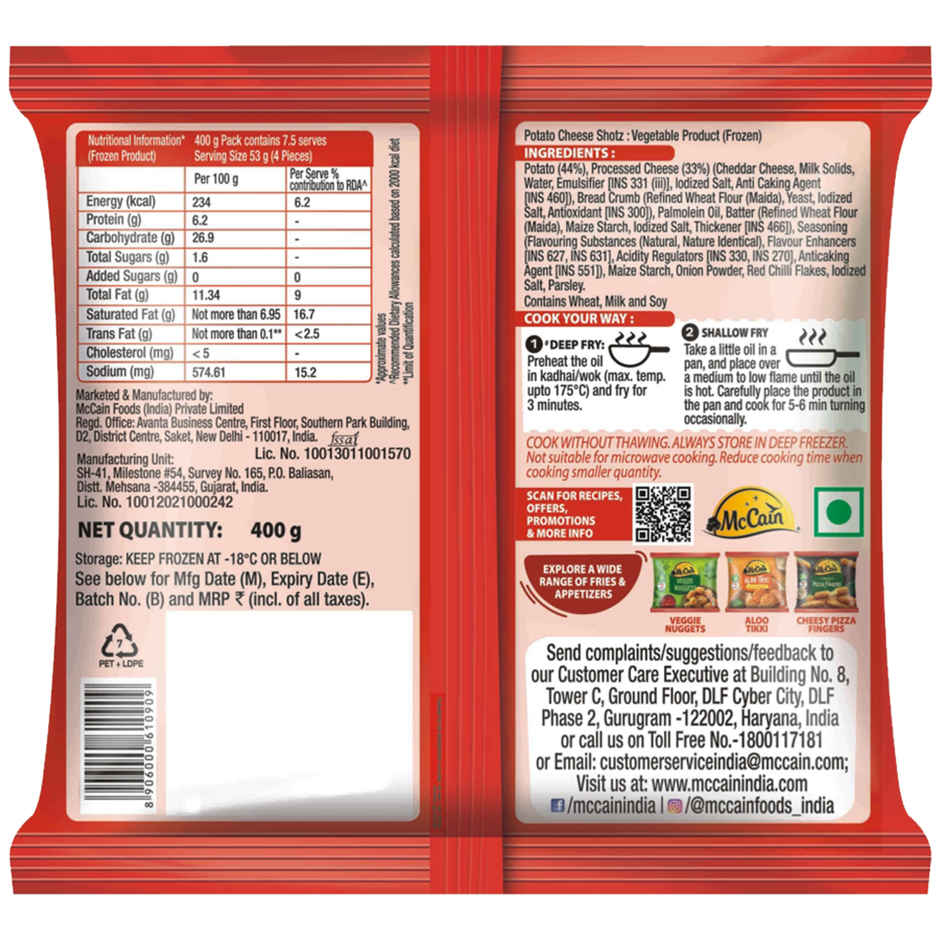 McCain Potato Cheese Shotz | Party Snack