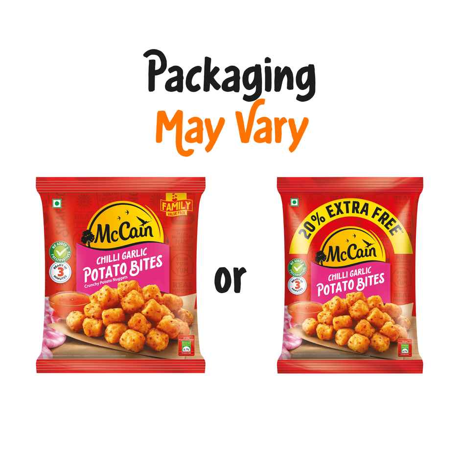 Sprite Zero Lemon Diet Soft Drink Can (300ml) & Mccain Chilli Garlic Potato Bites (840g) Combo
