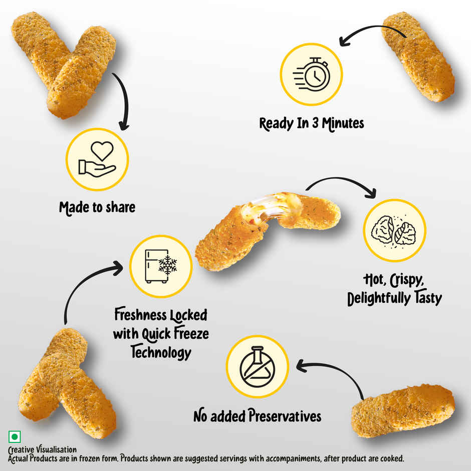 McCain Cheesy Pizza Finger | Ready To Cook Snack