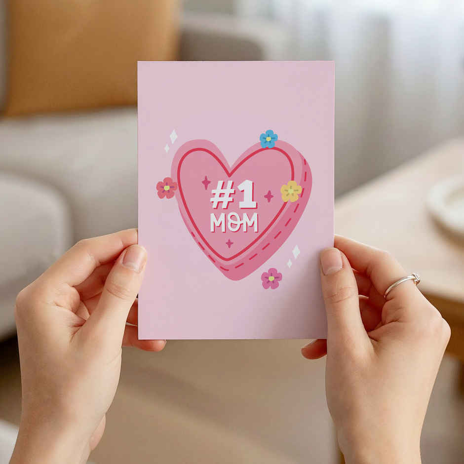 Number One Mom Greeting Card | Oye Happy