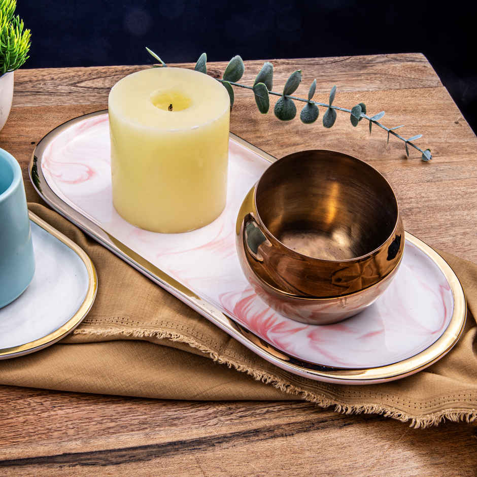 Gibox Large Tray Ceramic Tray Pink