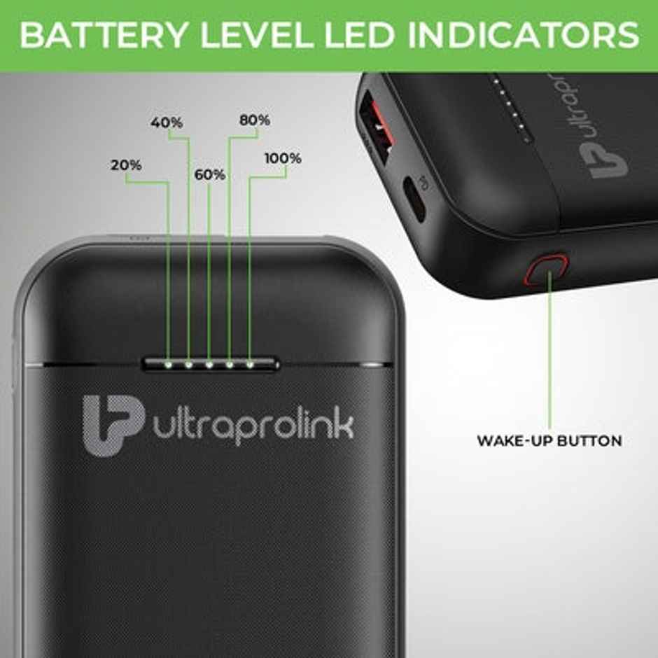 UltraProlink UM1122 33W QC-PD-PPS Power Bank for Small Laptops,Smartphones & Tablets | 10000 mAh