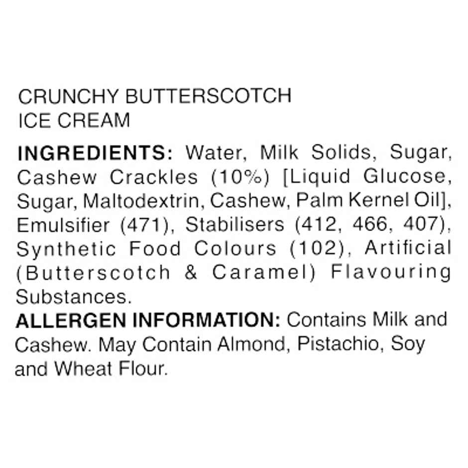 Vadilal Crunchy Butterscotch Ice Cream Tub