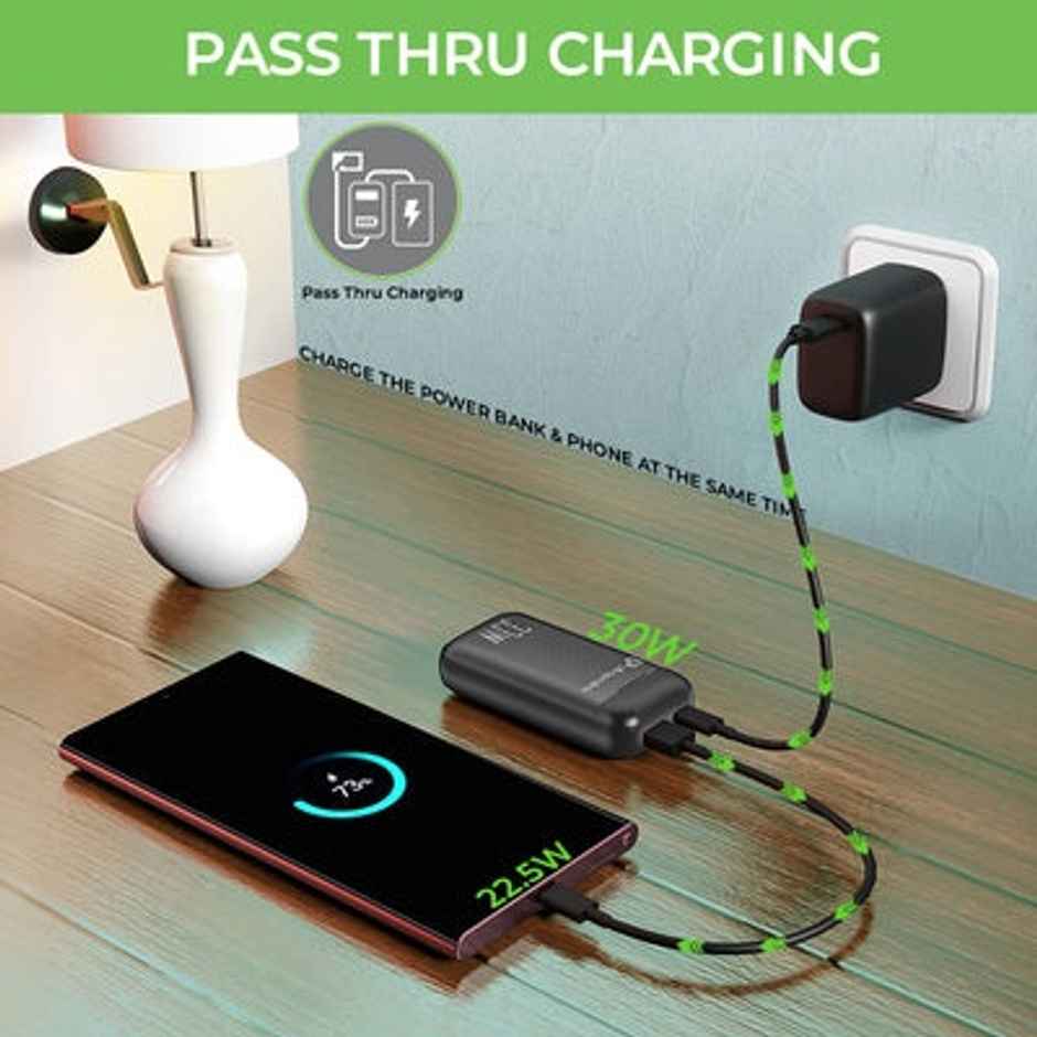 UltraProlink UM1122 33W QC-PD-PPS Power Bank for Small Laptops,Smartphones & Tablets | 10000 mAh