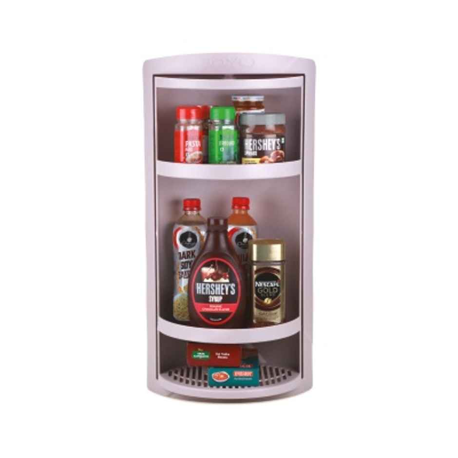 Joyo Rotating Storage Rack with Box-Royal Light Brown