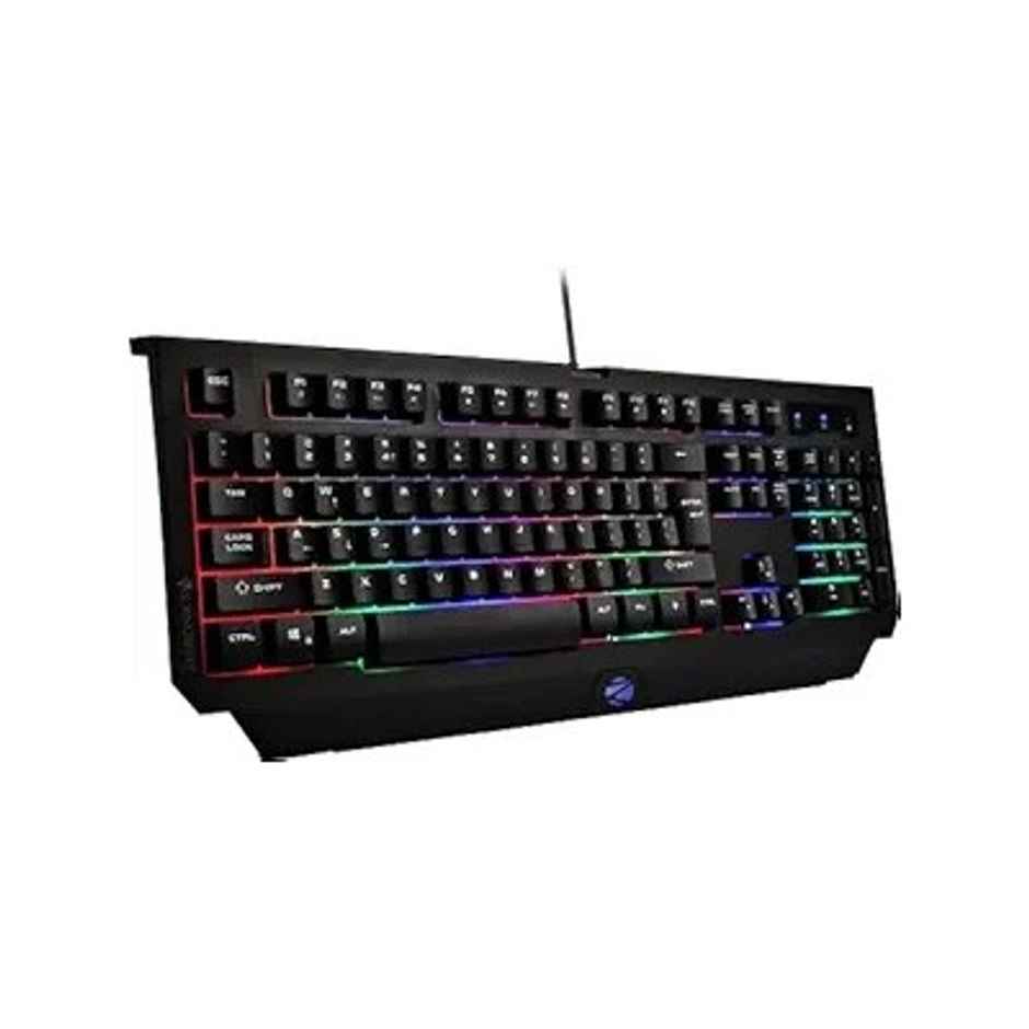 Zebronics Transformer K2 Gaming Keyboard, 104 Keys, Multicolor Led Laser Keycaps (Gold Plated Usb)