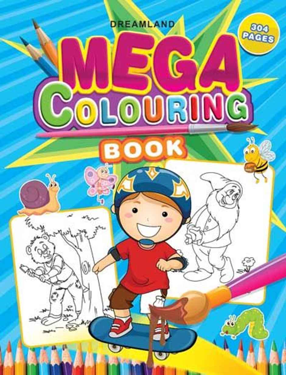 Mega Colouring Book for Kids | 304 coloring Pages with Big Illustration | Gift For Painting |Drawing