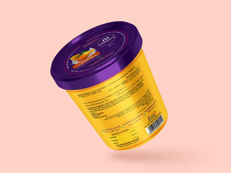 Mercelys Ice Cream Mini Tub Alphonso Mango