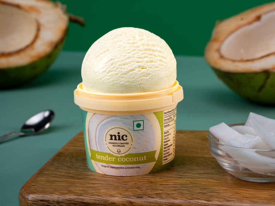 NIC Tender Coconut Ice Cream Tub | Preservative Free | No Artificial Flavors