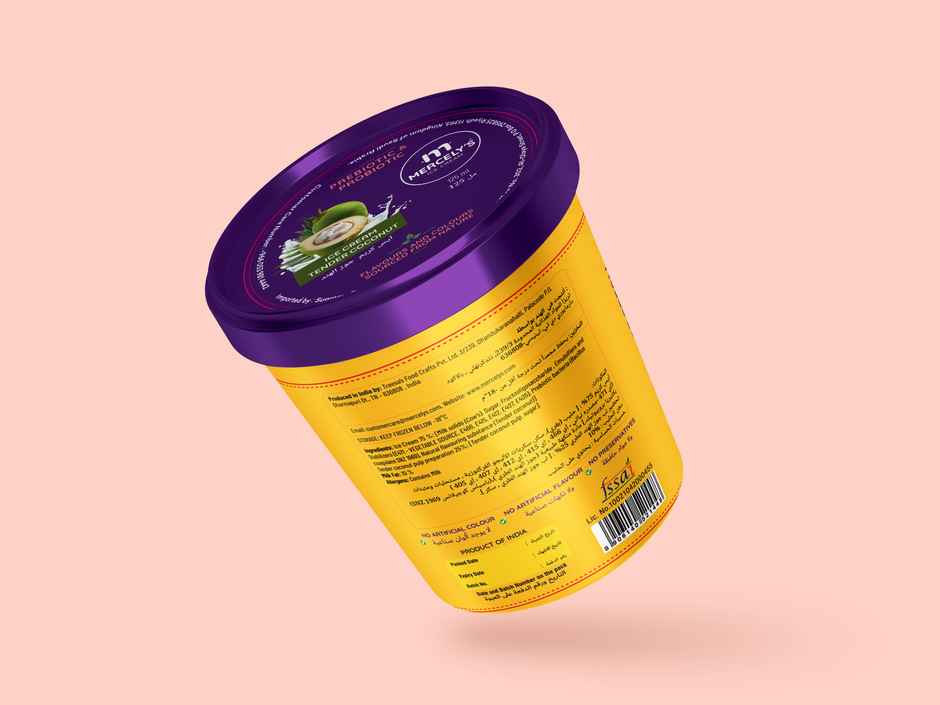 Mercelys Ice Cream Mini Tub Tender Coconut