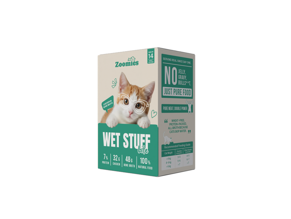 Zoomies Wet Stuff Lite Chicken in Bone Broth Cat Wet Food