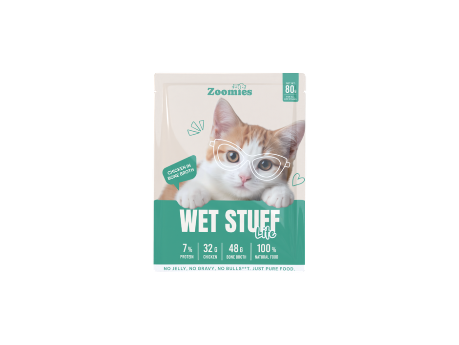Zoomies Wet Stuff Lite Chicken in Bone Broth Cat Wet Food