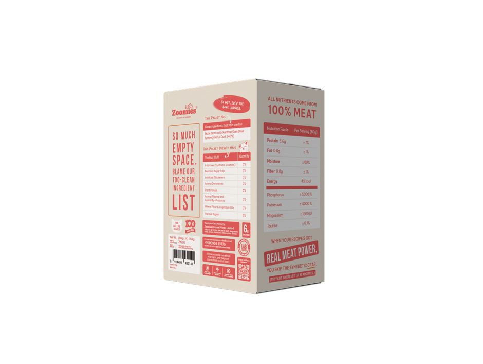 Zoomies Wet Stuff Lite Duck in Bone Broth Cat Wet Food