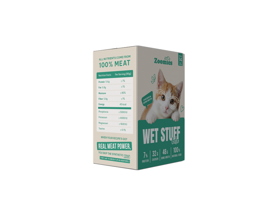 Zoomies Wet Stuff Lite Chicken in Bone Broth Cat Wet Food