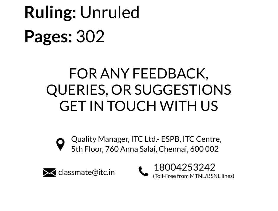 Classmate PULSE Notebook - 240 X 180 mm, 300 Pages, Unruled - Assorted Combo