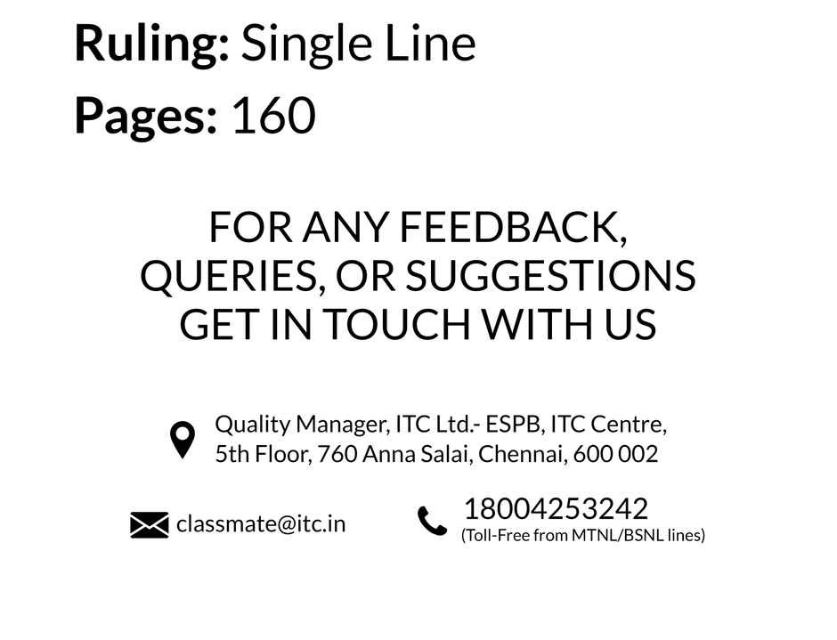 Paperkraft Notebook Single Line (18 x 25 cm, 160 Pages)