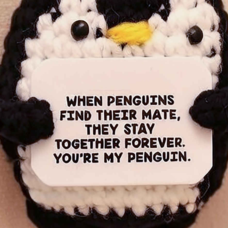 Cute Crochet Penguin Keyring | Small Gift for Loved Ones | Oye Happy