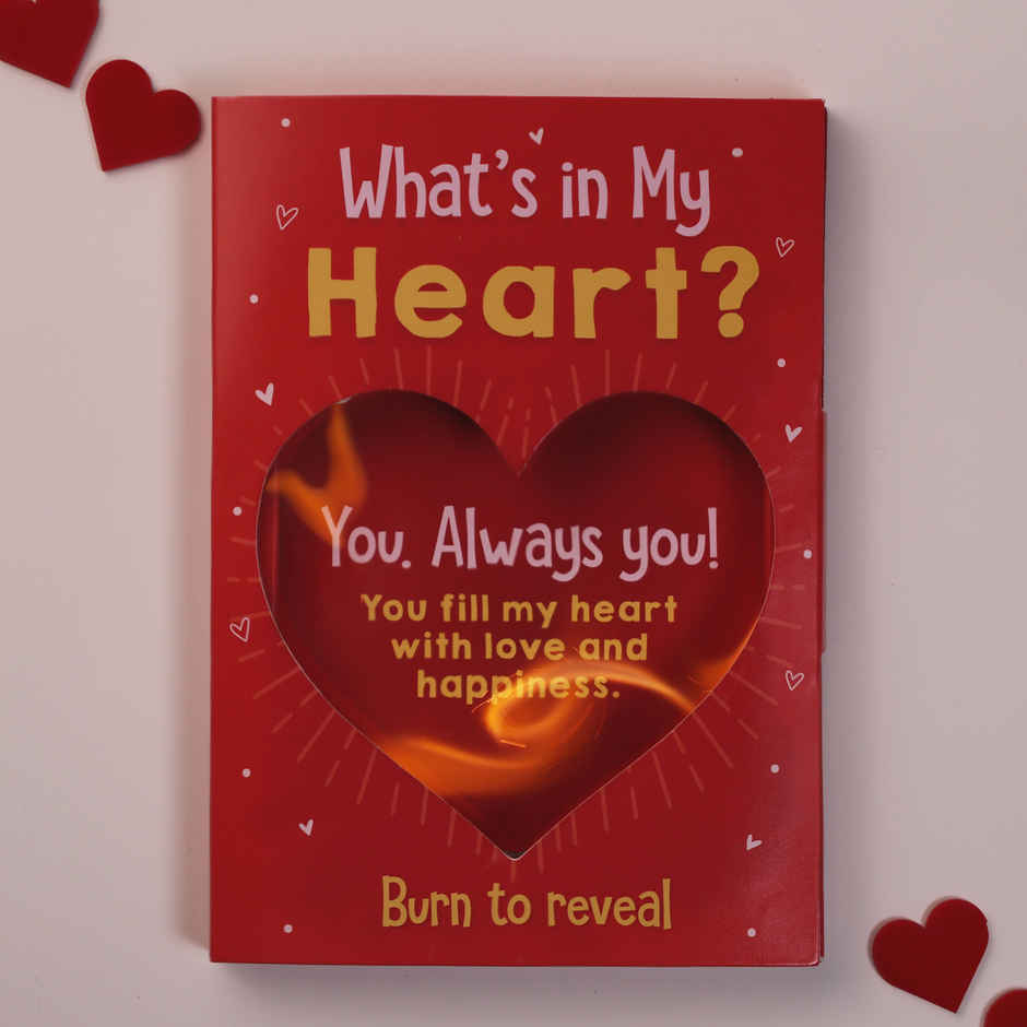 Burn to Reveal Secret Love Message Card | Oye Happy