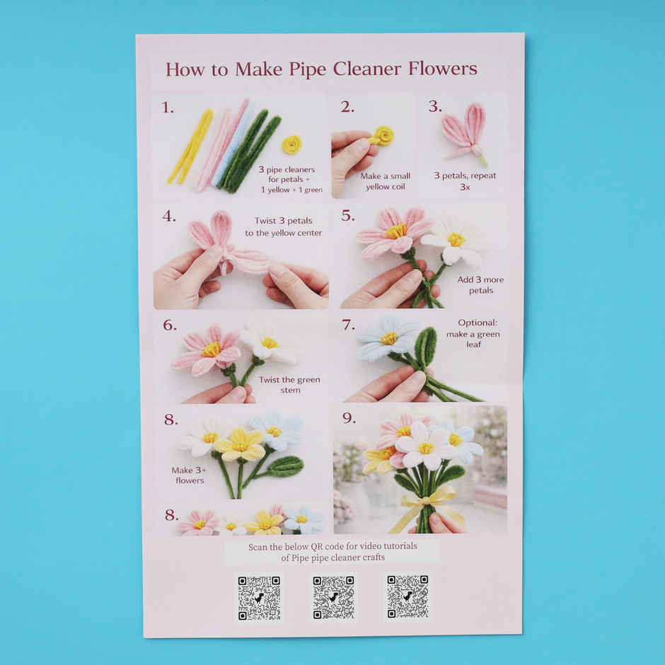 DIY Pipe Craft Kit | Creative Kit for Making Decorative Artwork | Oye Happy