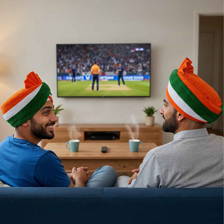 Tricolor Turban  Indian Flag Colored Turban for Cricket Match Parties | Propcon