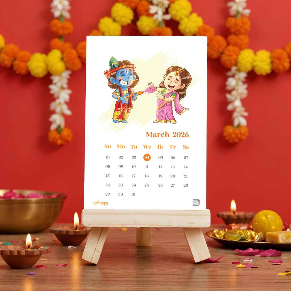 Divine Doodles Desk Calendar 2026 Unique Festive Gift Holidays  | Gifting Essential