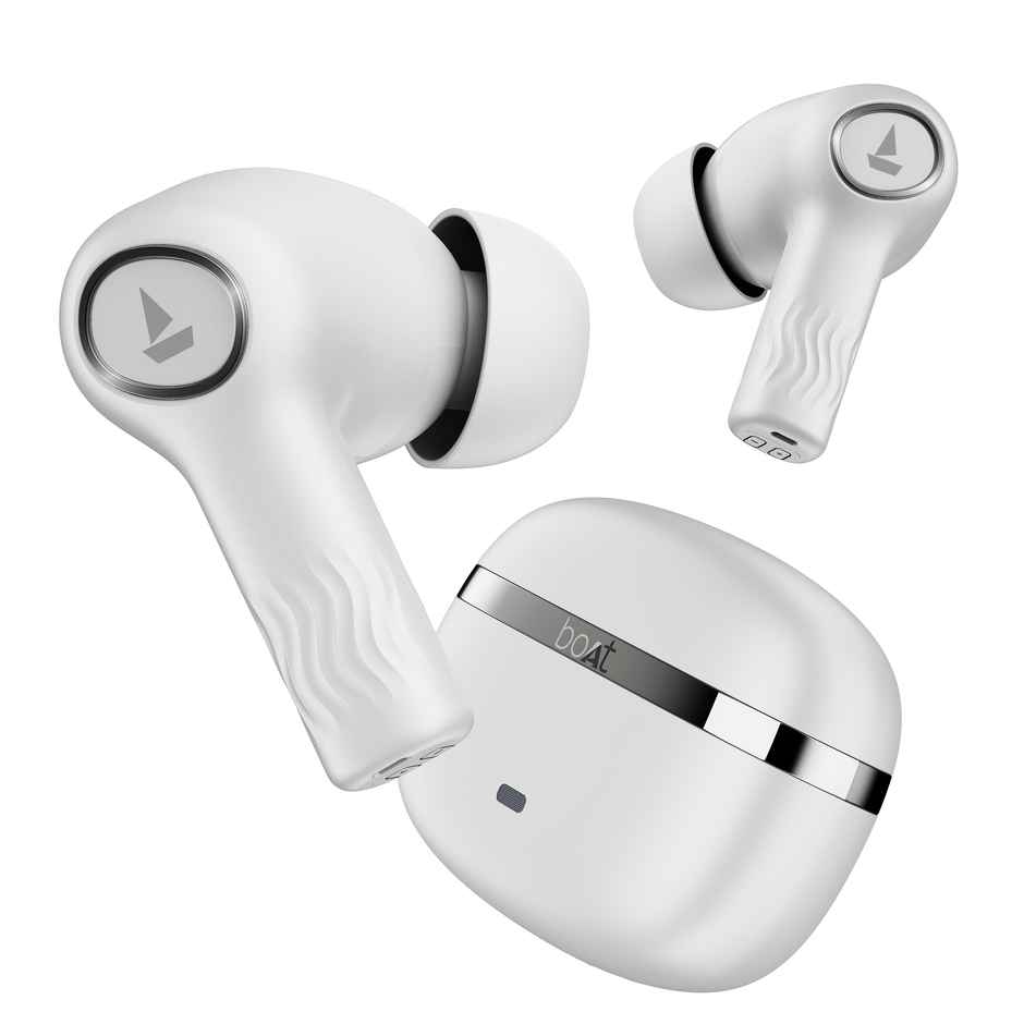 boAt Nirvana Ion TWS Earbuds with mic, 120HRS Battery, Crystal Bionic Sound w/Dual EQ Modes, 4Mics ENx, App Support, Low Latency, IPX4, v.5.2 Bluetooth - Ivory White