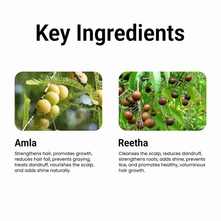 Multani Naturals Amla & Reetha Hair Shampoo | Thicker & Stronger Hair | SLS & Paraben Free