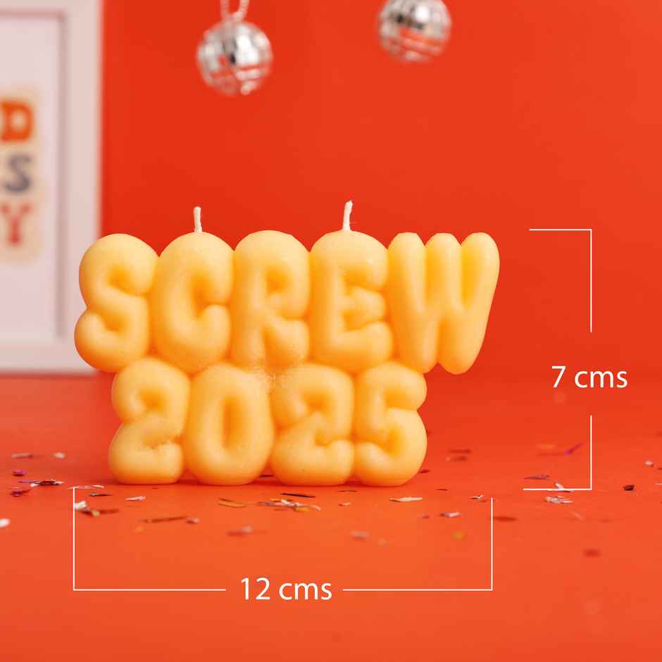 Screw 2025 Candle | Funny Secret Santa and New Year Gift | New Year Party Decor Essentials