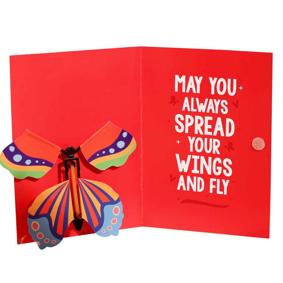 Women's Day Butterfly Card | Unique Card with a Surprise Flying Butterfly Inside | Oye Happy