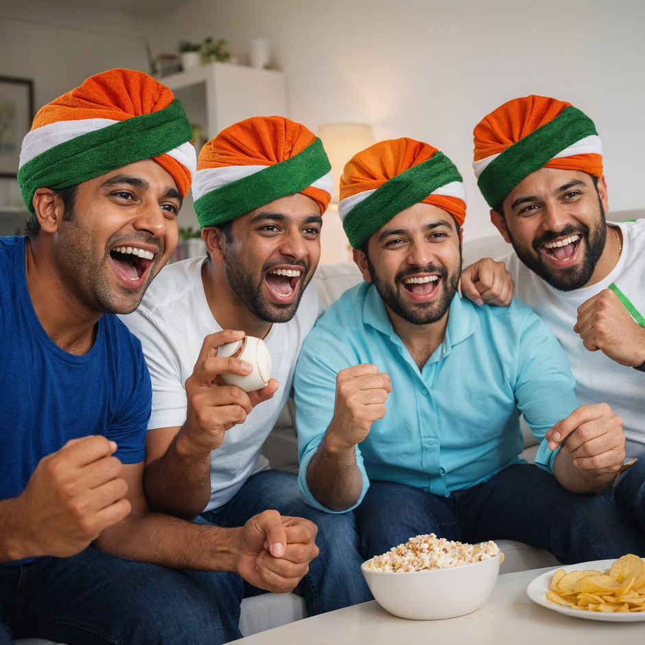 Tricolor Turban  Indian Flag Colored Turban for Cricket Match Parties | Propcon