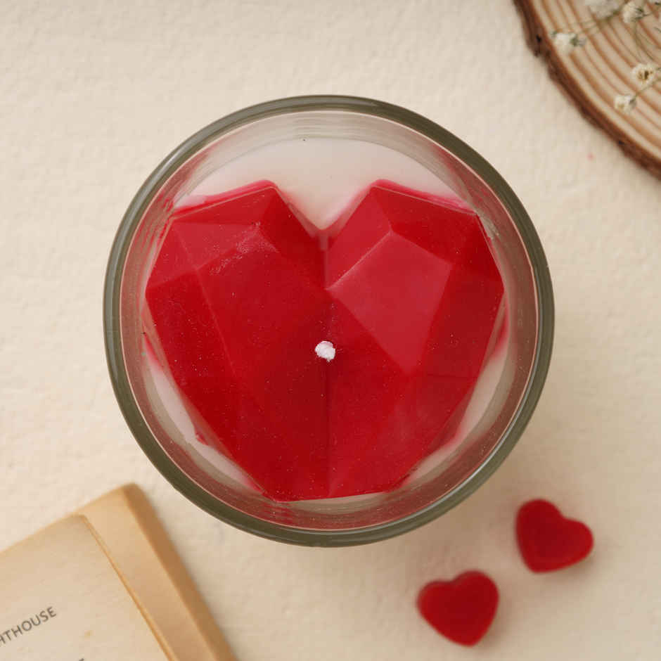 3D Heart Candle in a Jar | Oye Happy
