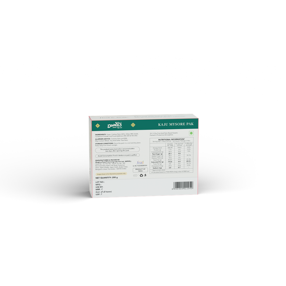 Daadi's Kaju Mysore Pak