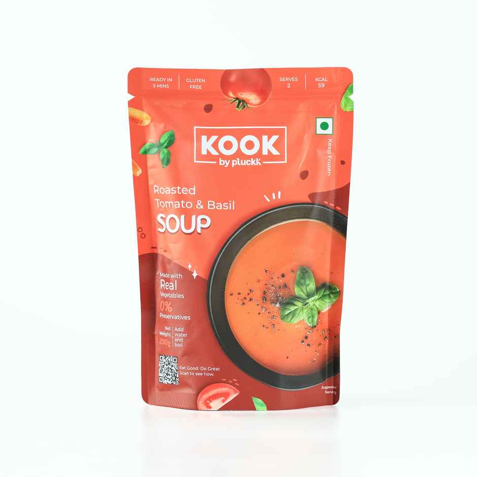 Pluckk Gluten Free Roasted Tomato and Basil Soup | Serves 2