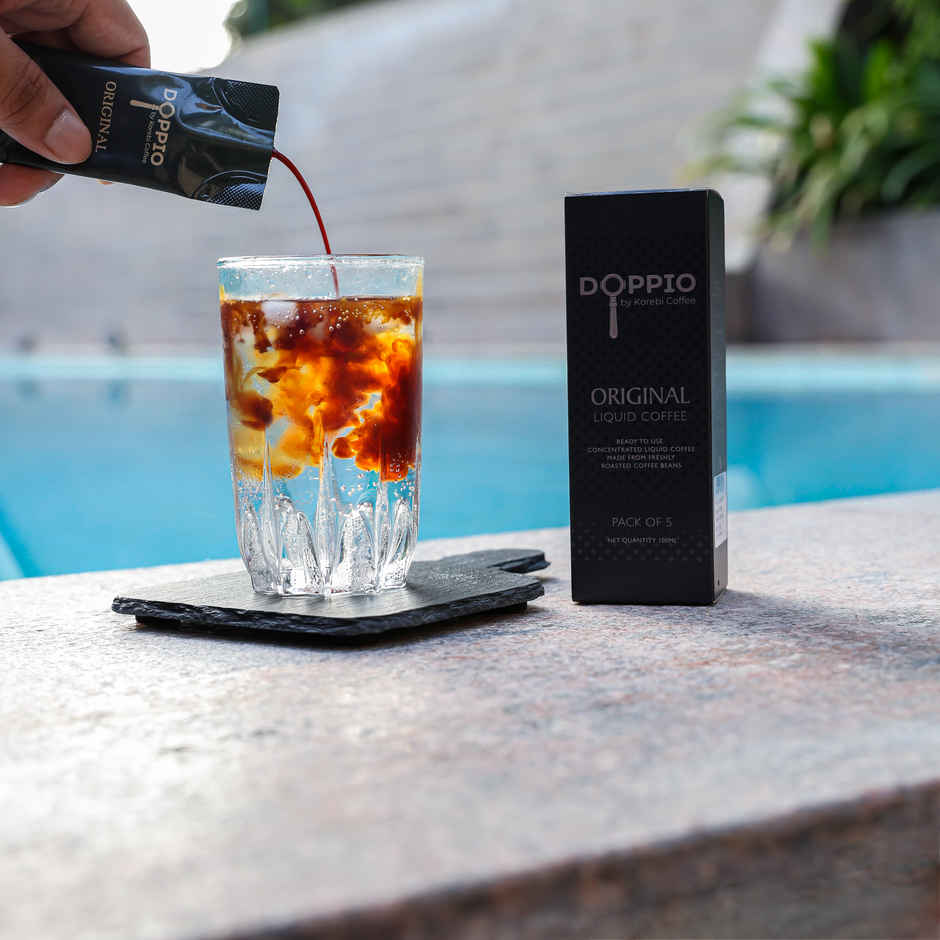 Doppio By Korebi Coffee Original - Artisan Instant Liquid Coffee Concentrate | 5-Pack | 20 ml Each