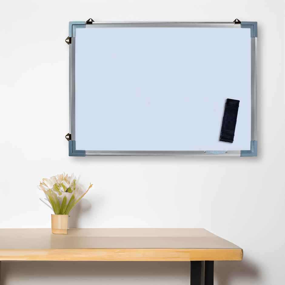 Abk Non Magnetic Double Sided White Board And Chalk Board 2Ft x 1.5Ft With 1 Eraser, 2 Markers
