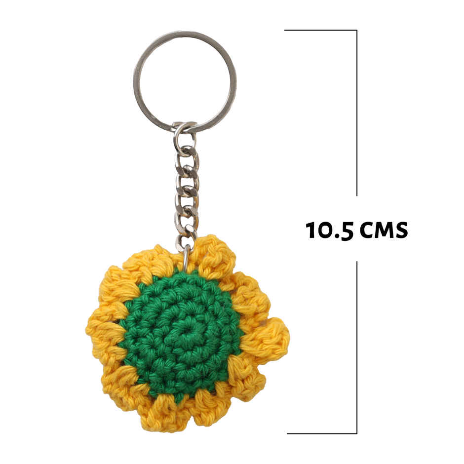 Crochet Flower Keyring | Small Gift for Loved Ones | Oye Happy