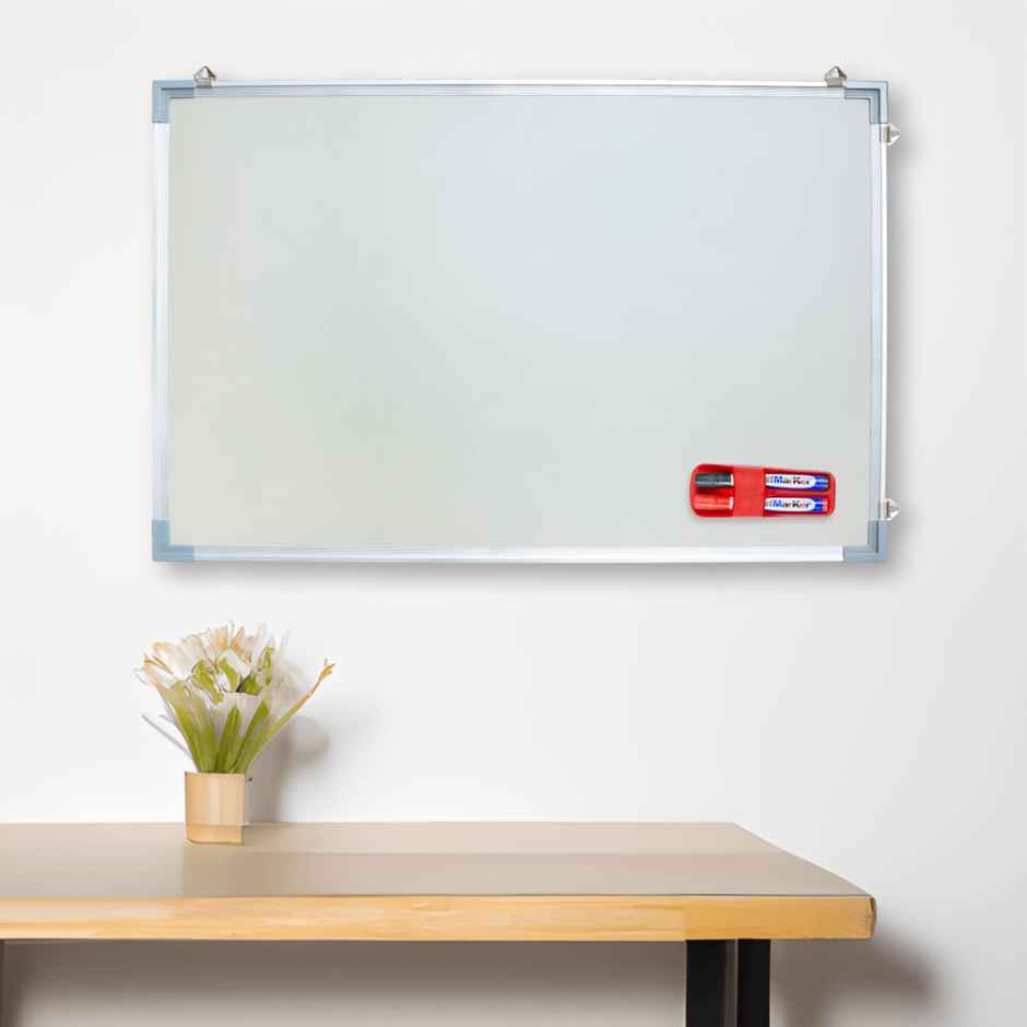 ABK Magnetic White Dry Wipe Board with 2 markers 2ft x 1.5ft